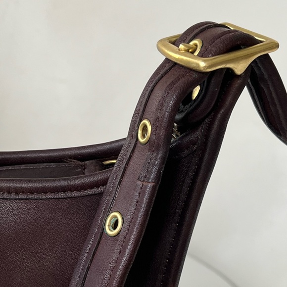 Vintage COACH Janice Legacy Zip Mahogany Brown Glove-Tanned Leather Shoulder Bag - Picture 12 of 16